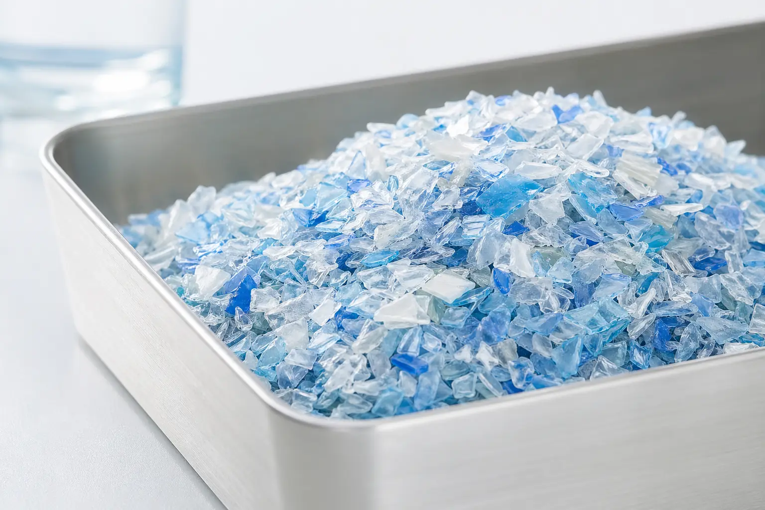 Blue-white Recycled PET Flakes