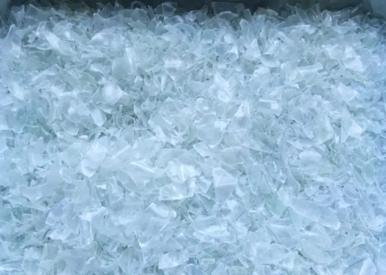 Clear RPET flakes real product image