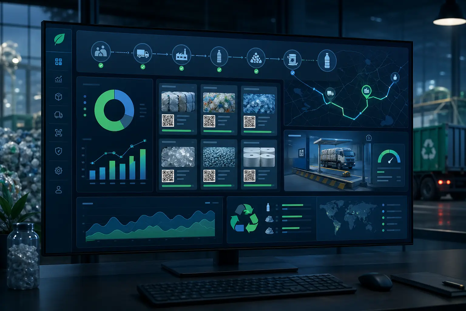 AI recycling traceability dashboard